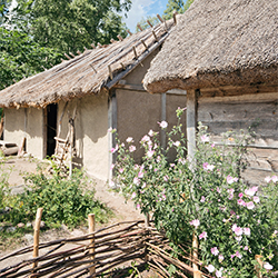Viking house at the World Heritage site of Birka.